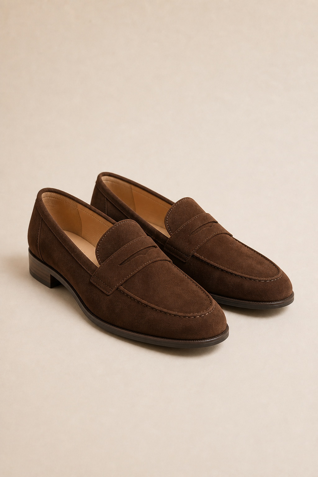 Mocassins suède chocolat