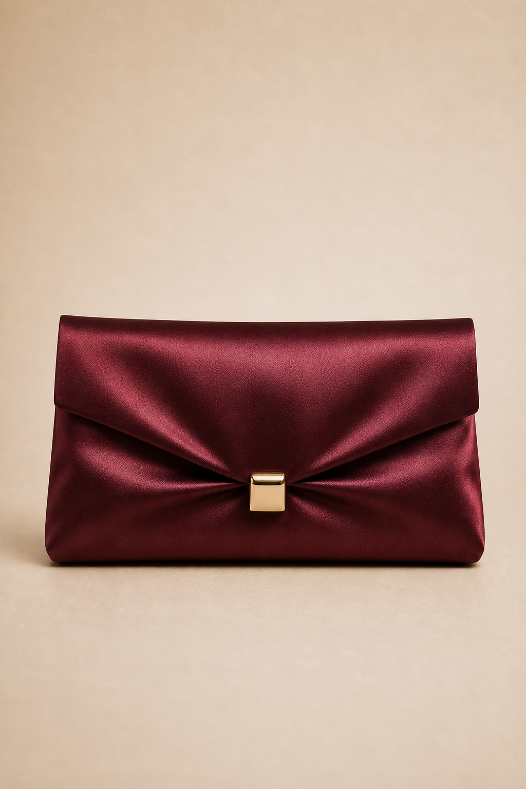 Pochette soirée satin bordeaux