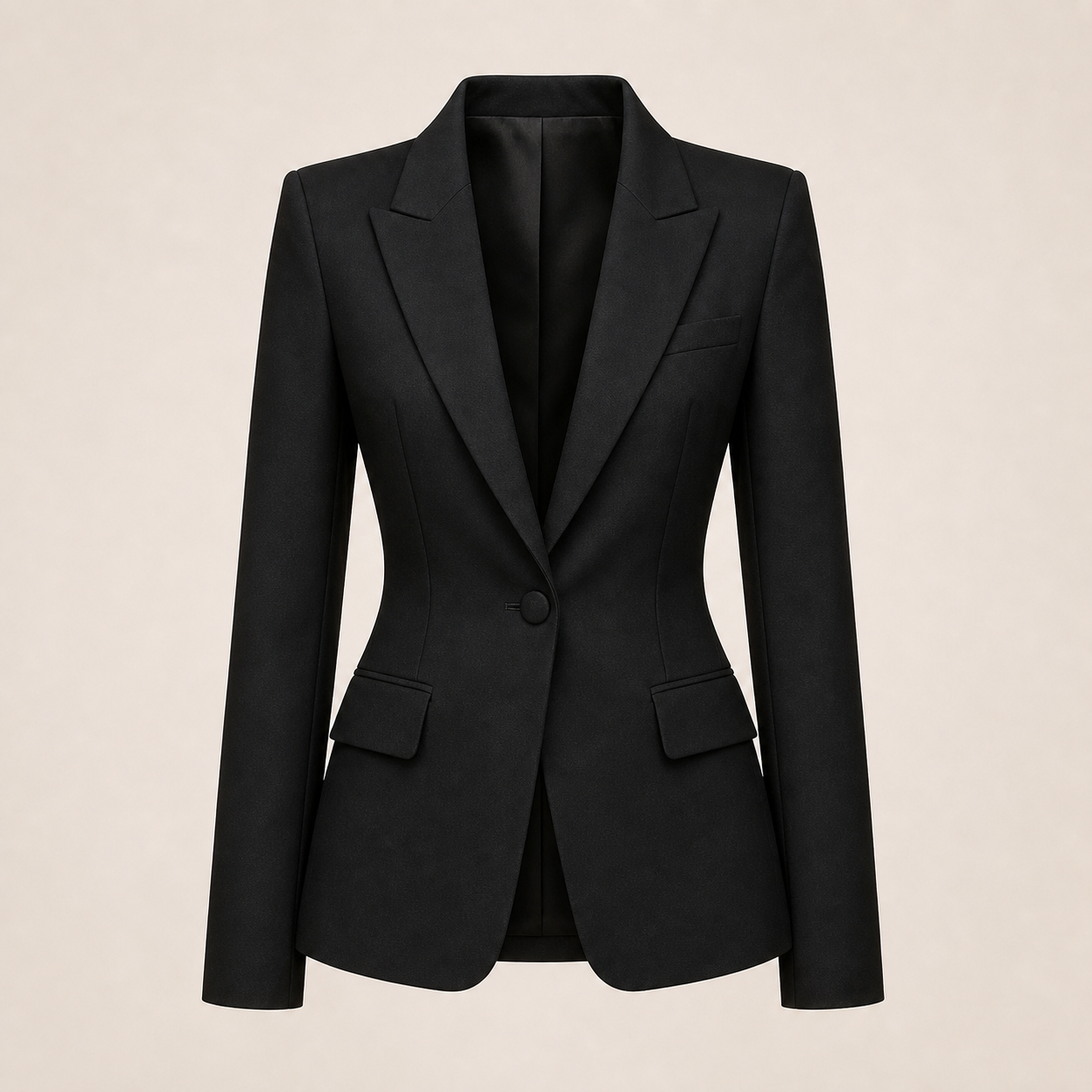 Blazer noir office siren taille marquée