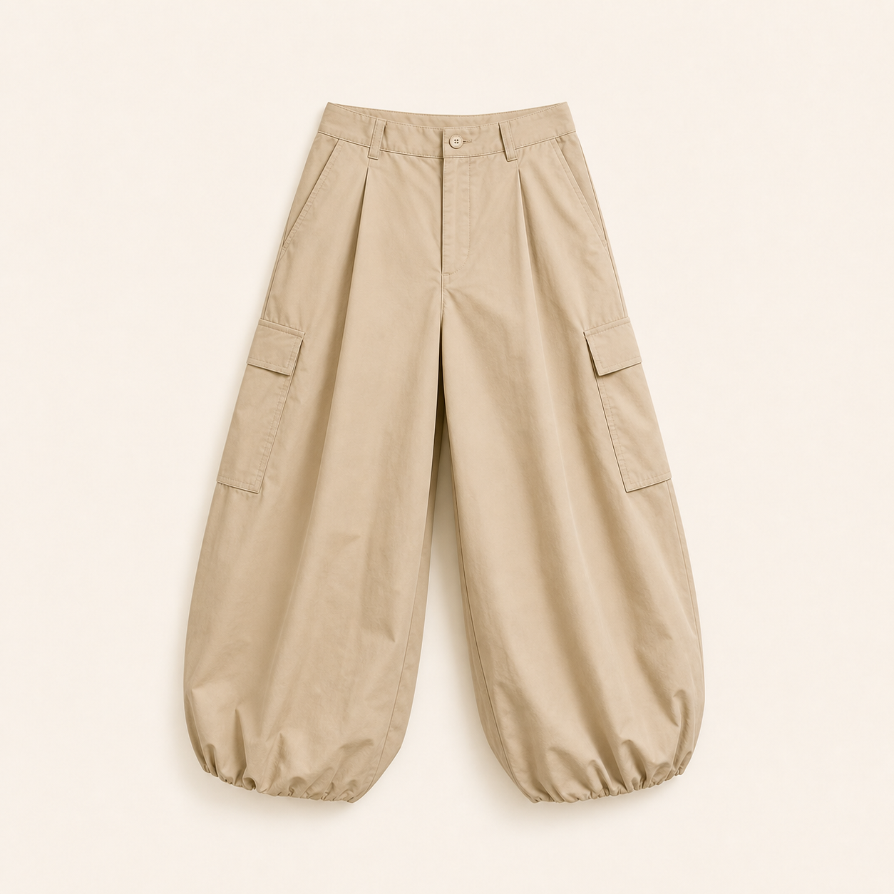 Pantalon cargo ballon sable taille basse