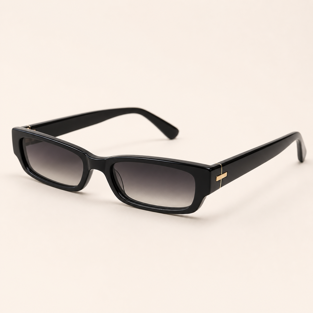 Lunettes rectangulaires ac?tate noir